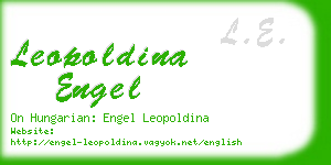 leopoldina engel business card
